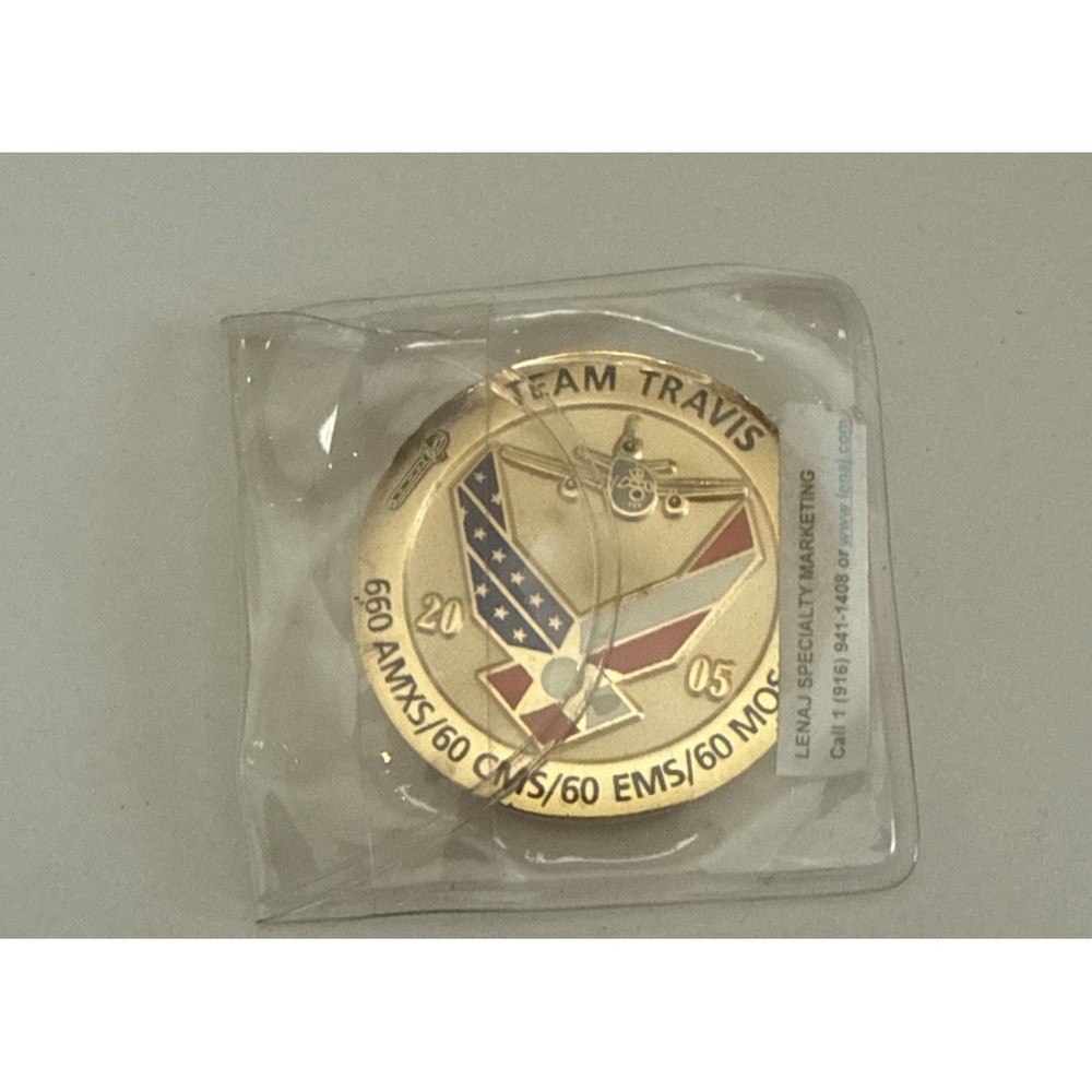 2005 Travis Air Force Base, California CA Travis Team Military Challenge Coin